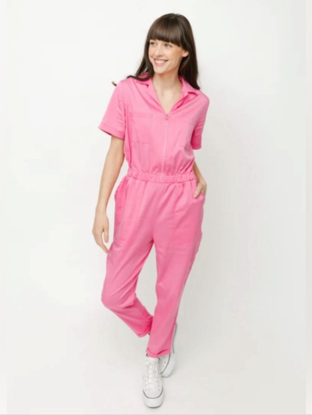 Smash and Tess Kimi Jumpsuit Coveralls, Papaya Pink, size XS - Worn Once